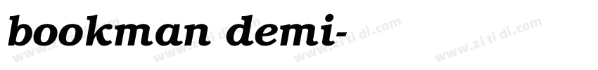 bookman demi字体转换